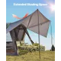 SUV Tent for Camping, 10FT L x 10FT W, Waterproof PU2000mm Spacious Double Layer Design for 5-8 Person, SUV Camping Tent with Sh