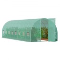 Walk-in Tunnel Greenhouse 27.38x9.5x7.38ft galvaniseret ramme PE-covergrøn