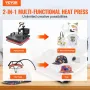 Heat Press Machine, 15x15inch / 38x38cm, 2IN1 Clamshell Sublimation Transfer Printer with Teflon Coating, Digital Precise Heat C