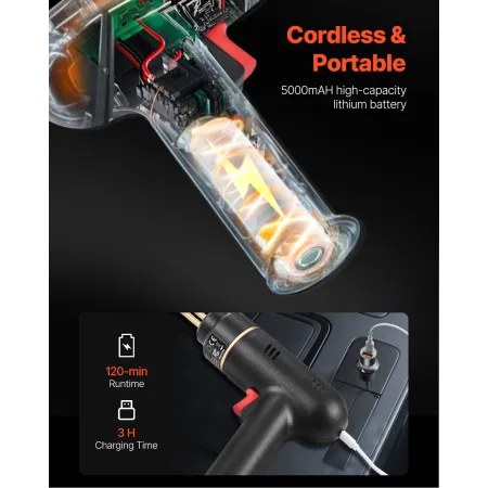 Cordless Plastic Welder, 120W Plastic Welding Gun with 400PCS 4 Types Hot Staples, Rechargeable Hot Staple Welding Gun, Plastic 