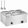Kommerciel elektrisk madvarmer 4-pan bordplade buffet 15,5L Bain Marie