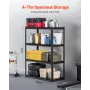 Storage Shelves, 2400 lbs, 4 Tier Garage Storage Shelving, 20" D x 40" W x 57" H Adjustable Metal Shelves for Garage Shelves Uti