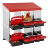 6-Compartment Chicken Nest Box Mental Box with Inclined Nesting Boxes