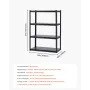 Storage Shelves, 2400 lbs, 4 Tier Garage Storage Shelving, 20" D x 40" W x 57" H Adjustable Metal Shelves for Garage Shelves Uti