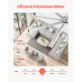 244 cm Ceiling Fan No Light, 6-Speed Remote Control, Aluminum 8-Blade, Reversible DC Motor, Modern Low Profile Flush Mount Fan f