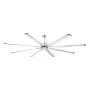 244 cm Ceiling Fan No Light, 6-Speed Remote Control, Aluminum 8-Blade, Reversible DC Motor, Modern Low Profile Flush Mount Fan f