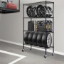 Storage Shelving Unit with Wheels, 4-Tier Adjustable, 700 lbs Capacity, Heavy Duty Garage Shelves Metal Organizer Wire Rack,