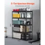 Storage Shelves, 3000 lbs, 5 Tier Garage Storage Shelving, 24" D x 48" W x 72" H Adjustable Metal Shelves for Garage Shelves Uti