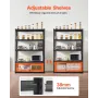 Storage Shelves, 3000 lbs, 5 Tier Garage Storage Shelving, 24" D x 48" W x 72" H Adjustable Metal Shelves for Garage Shelves Uti
