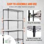 Storage Shelving Unit with Wheels, 4-Tier Adjustable, 700 lbs Capacity, Heavy Duty Garage Shelves Metal Organizer Wire Rack,