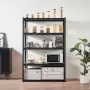 Storage Shelves, 3000 lbs, 5 Tier Garage Storage Shelving, 24" D x 48" W x 72" H Adjustable Metal Shelves for Garage Shelves Uti