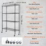 Storage Shelving Unit with Wheels, 4-Tier Adjustable, 700 lbs Capacity, Heavy Duty Garage Shelves Metal Organizer Wire Rack,