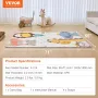 Baby Play Mat, 59"x71" Baby Crawling Mat, Non-Slip One-Piece Foam Baby Playmat, Foldable Portable Reversible Floor Mat with Trav