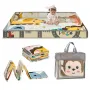 Baby Play Mat, 59"x71" Baby Crawling Mat, Non-Slip One-Piece Foam Baby Playmat, Foldable Portable Reversible Floor Mat with Trav