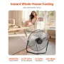 2 PCS Floor Fans, 3 Speeds High Velocity Heavy Duty 20 Inch Industrial Fan, 4800 CFM 360° Adjustable Tilt 21.33 ft/sec Airflow L