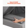 Bed Bumper for Toddlers, 47.4-inch Inflatable Bed Guard Rail with Hand Pump, Non-Slip Flocking Toddler Bedrail Bumper for Twin, 