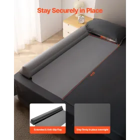 Seng kofanger til småbørn 52-tommer oppustelig sengevagtskinne med sikkerhedsklap