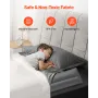 Bed Bumper for Toddlers, 52-inch Inflatable Bed Guard Rail with Safety Flap, Non-Slip TPU Toddler Bedrail Bumper for Twin, Full,
