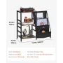 3 Tiers Record Player med LED Light & USB -porte Metal