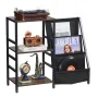 3 Tiers Record Player med LED Light & USB -porte Metal
