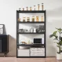 Storage Shelves, 3000 lbs, 5 Tier Garage Storage Shelving, 18" D x 48" W x 78" H Adjustable Metal Shelves for Garage Shelves Uti