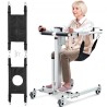 Electric Patient Lift Transfer Chair Folding Patient Lift Wheelchair 220LB