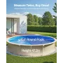 Rund poolliner 4,5 m Unibead poolliner 122 cm væghøjde ensfarvet