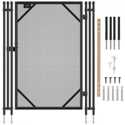 Pool Fence Gate 4 x 2.5 FT Removable Inground Pool Gate for Kids Security
