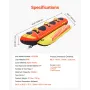 Towable Tubes for Boating, 1-3 Riders Inflatable Boat Tubes and Towables, 510lbs Capacity Hot Dog Water Sport Tube for Boat to P