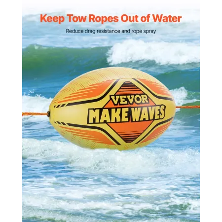 Booster Ball, Towable Tube Rope Performance Ball, Thickened PVC Inflatable Booster Balls for Boating and Water Sports - with Hig