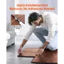 Dance Floor Tiles, 12.4 x 12.4 in 25 Piece Interlocking Dance Flooring, Portable Dance Practice Floor with Cushioned Base (Oak W