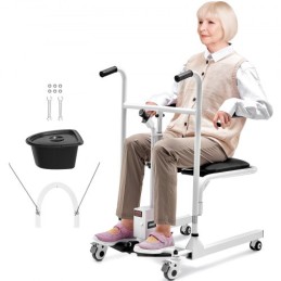 Electric Patient Lift Chair Patient Transfer Wheelchair & 180Â° Split Seat