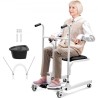 Electric Patient Lift Chair Patient Transfer Wheelchair & 180Â° Split Seat