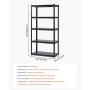 Storage Shelves, 2000 lbs, 5 Tier Garage Storage Shelving, 18" D x 36" W x 72" H Adjustable Metal Shelves for Garage Shelves Uti
