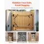 Gate Corner Brace Bracket, Anti Sag Gate Frame Hardware Kit, Gate Frame Brace Bracket with Latch Lock Rope, Latch Lock, for Shed
