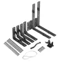 Gate Corner Brace Bracket, Anti Sag Gate Frame Hardware Kit, Gate Frame Brace Bracket with Latch Lock Rope, Latch Lock, for Shed