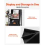 Record Player Stand, 3 Tiers Metal Vinyl Record Stand, Turntable Stand with Record Holder Vinyl Display Shelf, Wooden Record Hol