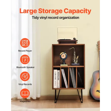 3-lags pladespiller Stand Metal Vinyl Record Stand Up to 150