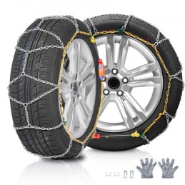 2PCS Snow Chains Manganese Alloy Steel Traction Tire Snow Chains Silver