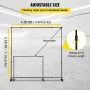 2.44m Display Backdrop Banner Stand Adjustable Telescopic Lightweight Trade Show Wall Exhibitor x 4 PACK