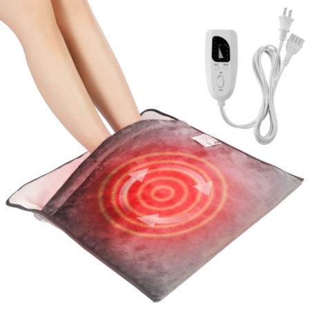 Electric Heated Foot Warmer Soft Flannel Foot Heating Pad 21.5" x 19.0"