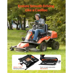 Universal Seat Suspension Kit med skyderspor passer til plæneklippertraktor