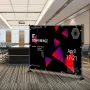 2.44m Display Backdrop Banner Stand Adjustable Telescopic Lightweight Trade Show Wall Exhibitor x 4 PACK