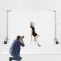 Backdrop Stand, 10 x 10 ft Adjustable Photo Backdrop Stand Kit, Portable Background Backdrop Stand with 4 Crossbars, Heavy Duty 