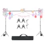 Backdrop Stand, 10 x 10 ft Adjustable Photo Backdrop Stand Kit, Portable Background Backdrop Stand with 4 Crossbars, Heavy Duty 
