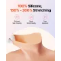 Silicone Bodysuit, D-Cup Silicone Breastplate for Crossdressers, Realistic Silk Cotton-Filled Fake Boobs Breast Forms for Transg