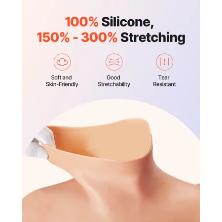 Silikone bodysuit D-kop silikone brystplade til crossdressers