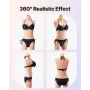 Silicone Bodysuit, D-Cup Silicone Breastplate for Crossdressers, Realistic Silk Cotton-Filled Fake Boobs Breast Forms for Transg
