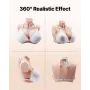 Silicone Breastplate, K Sized High Neckline Fake Breasts for Crossdressers, Realistic Silicone-Filled Fake Boobs Breast Forms fo