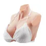 Silicone Breastplate, K Sized High Neckline Fake Breasts for Crossdressers, Realistic Silicone-Filled Fake Boobs Breast Forms fo